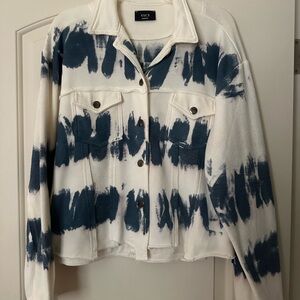 Vici Tie-Dye Blue and White Jean Jacket